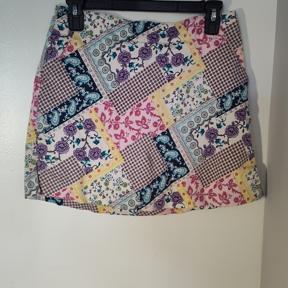 Lady Hagen Multicolor Patchwork Mini Skirt